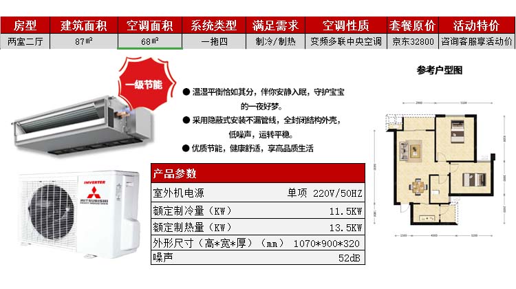 中央空調兩室兩廳配置.jpg